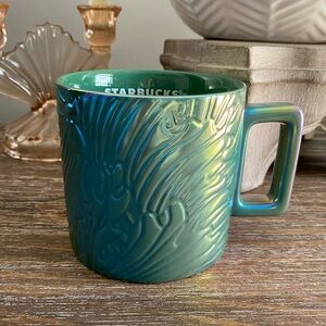 New Starbucks 2024 Spring Green Siren‎ Tail Iridescent Ceramic Mug Coffee Mug